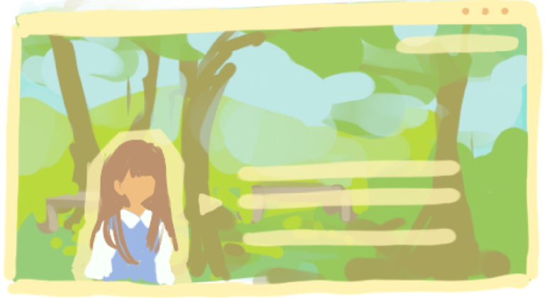 game ui concept colored sketch